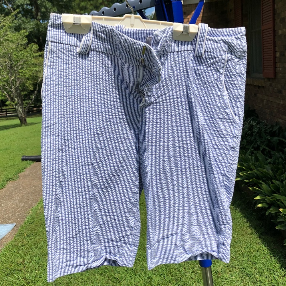 Knee-length Seersucker Shorts Sz. 8